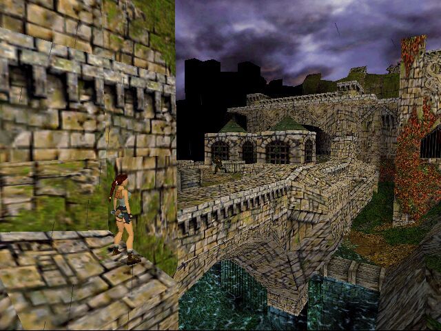 Tomb Raider: The Lost Artifact (Windows) screenshot: the bridge
