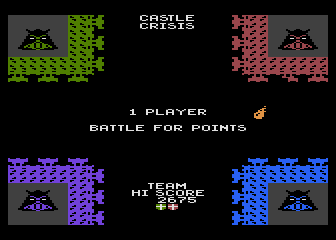Castle Crisis (Atari 5200) screenshot: Main menu