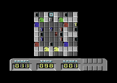 Chip's Challenge (Commodore 64) screenshot: The first screen
