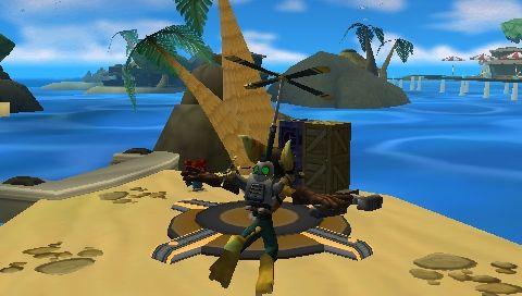 Ratchet & Clank: Size Matters (PSP) screenshot: Clank’s helicopter