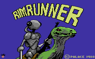 Rimrunner (Commodore 64) screenshot: Title screen