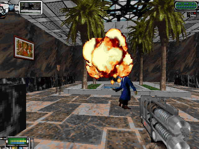 William Shatner's TekWar (DOS) screenshot: That's gotta hurt!