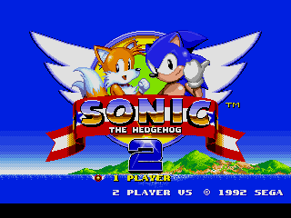 Sonic the Hedgehog 2 (Genesis) screenshot: Title Screen