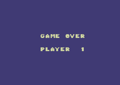 Flip and Flop (Commodore 64) screenshot: I used all my tries. Game over.
