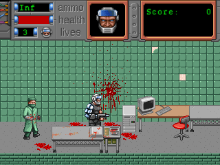 U.R.B.A.N The Cyborg Project (DOS) screenshot: Beginning of the game.