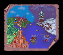 Disney's Magical Quest 3 starring Mickey & Donald (SNES) screenshot: Map