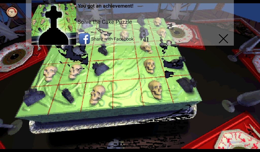 The 7th Guest: Remastered (Android) screenshot: Cake puzzle achievement
