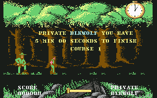 19 Part 1: Boot Camp (Commodore 64) screenshot: You have to complete each event under a strict time limit