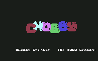 Chubby Gristle (Commodore 64) screenshot: Title screen