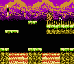 Little Samson (NES) screenshot: Gamm uses his power of not being hurt by spikes in order to collect a valuable 1up