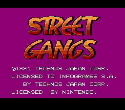 River City Ransom (NES) screenshot: Title screen (European version)