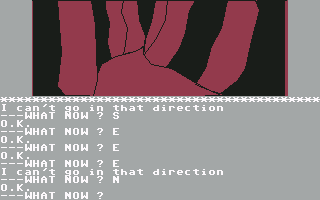 Arrow of Death Part II (Commodore 64) screenshot: Narrow gorge