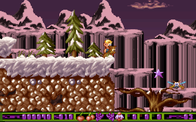 Doofus (DOS) screenshot: Land of ice