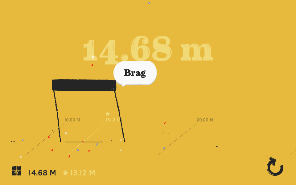 Daddy Long Legs (Browser) screenshot: You can brag about your achievements using social media.