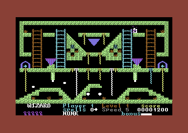 Wizard (Commodore 64) screenshot: Level complete