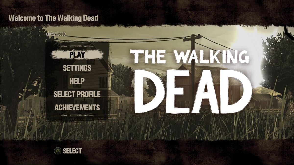 The Walking Dead: The Complete First Season Plus 400 Days (Xbox One) screenshot: Title Screen