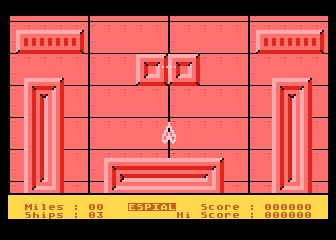 Espial (Atari 8-bit) screenshot: Starting location