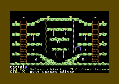 Wizard (Commodore 64) screenshot: Using the level editor