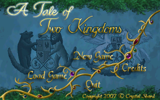 A Tale of Two Kingdoms (Windows) screenshot: Title screen. Quite elvish I must say.