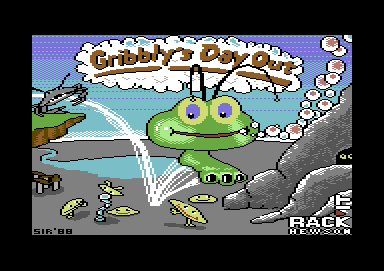 Gribbly's Day Out (Commodore 64) screenshot: Re-release loading screen