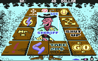 Lucky Luke: Gamblin' Cowboy (Commodore 64) screenshot: Sheriff for $60...