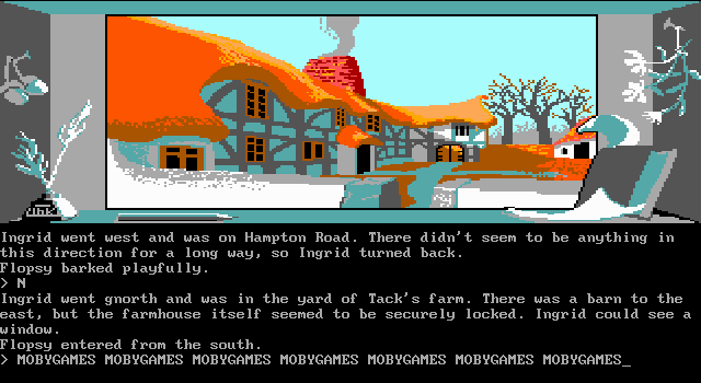 Ingrid's Back! (DOS) screenshot: Tack's farm (EGA)