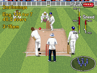 Brian Lara Cricket '96 (Genesis) screenshot: Throw the ball
