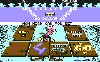 Lucky Luke: Gamblin' Cowboy (Commodore 64) screenshot: The higher is the richer...