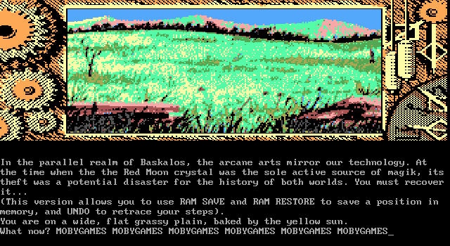 Time and Magik: The Trilogy (DOS) screenshot: Red Moon - Game start (EGA)