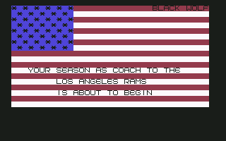 American Football (Commodore 64) screenshot: Nice artwork