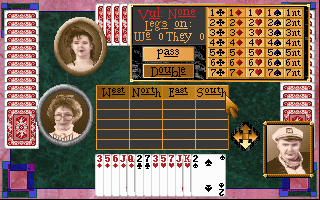 Hoyle Classic Card Games (DOS) screenshot: Playing bridge