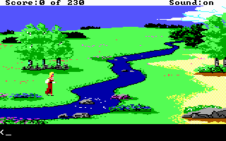 King's Quest IV: The Perils of Rosella (DOS) screenshot: AGI: A stream