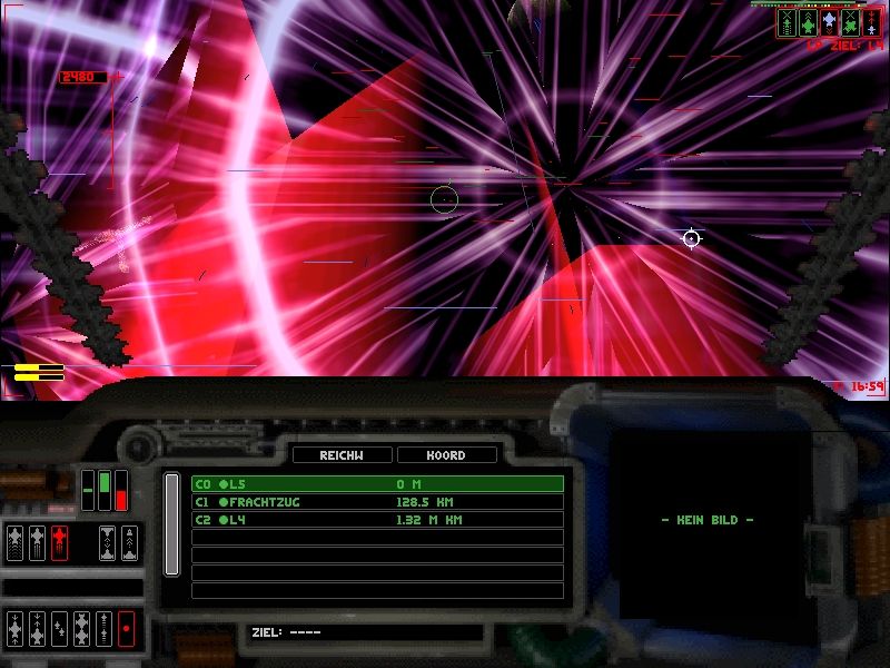 Independence War: The Starship Simulator (Windows) screenshot: Weapon impact