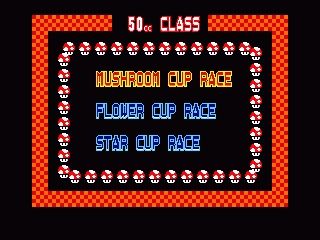 Super Mario Kart (SNES) screenshot: Select a race