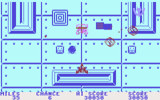 Espial (Commodore 64) screenshot: The backgrounds repeat but the enemies get tougher.