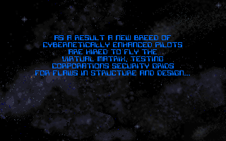 Delta V (DOS) screenshot: Part of the plot is explained in intro movie
