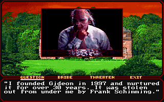 Mean Streets (DOS) screenshot: J. Saint Gideon.