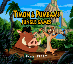 Disney's Timon & Pumbaa's Jungle Games (SNES) screenshot: Title screen.