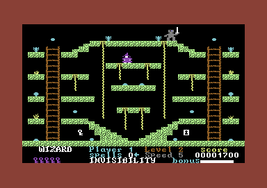 Wizard (Commodore 64) screenshot: The second level