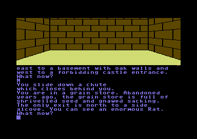 Red Moon (Commodore 64) screenshot: Wheee!