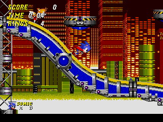 Sonic the Hedgehog 2 (Genesis) screenshot: Chemical Plant