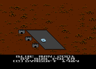 Blue Max 2001 (Atari 8-bit) screenshot: Credits and copyrights