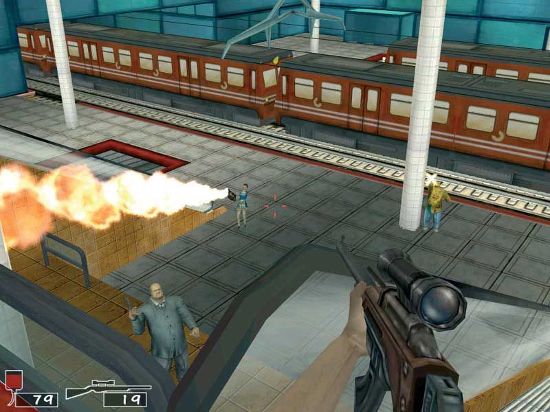 Torrente (Windows) screenshot: That meter station of Madrid is one of the Torrente Online scenarios.