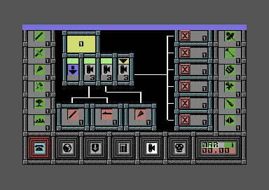 High Frontier (Commodore 64) screenshot: Placing the spy cameras
