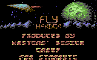 Fly Harder (Commodore 64) screenshot: Title screen