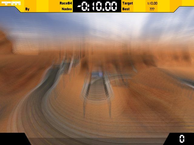 TrackMania (Windows) screenshot: Nice zoom effect