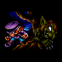 Flynn's Adventures (ExEn) screenshot: Interlevel to reach level 3, you will have to go through the forest (ExEn version)