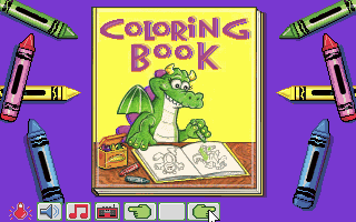 Snap Dragon (DOS) screenshot: Coloring Book