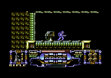 Dan Dare III: The Escape (Commodore 64) screenshot: The beginning