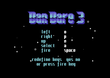 Dan Dare III: The Escape (Commodore 64) screenshot: Title